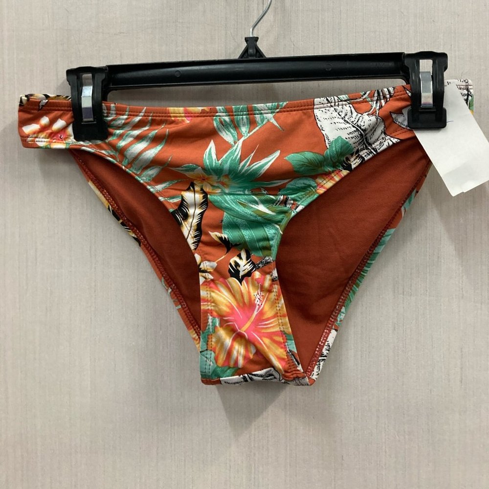 Bikini Lab burnt orange/ floral swim bottom MD